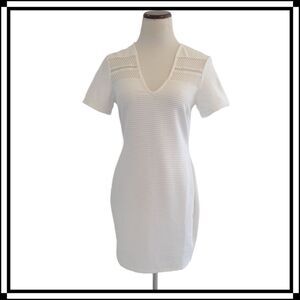 NWT! Shilla Body Con White Dress, Size Large